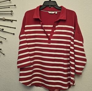 Vinyard Vines Red and White Striped Women's Top